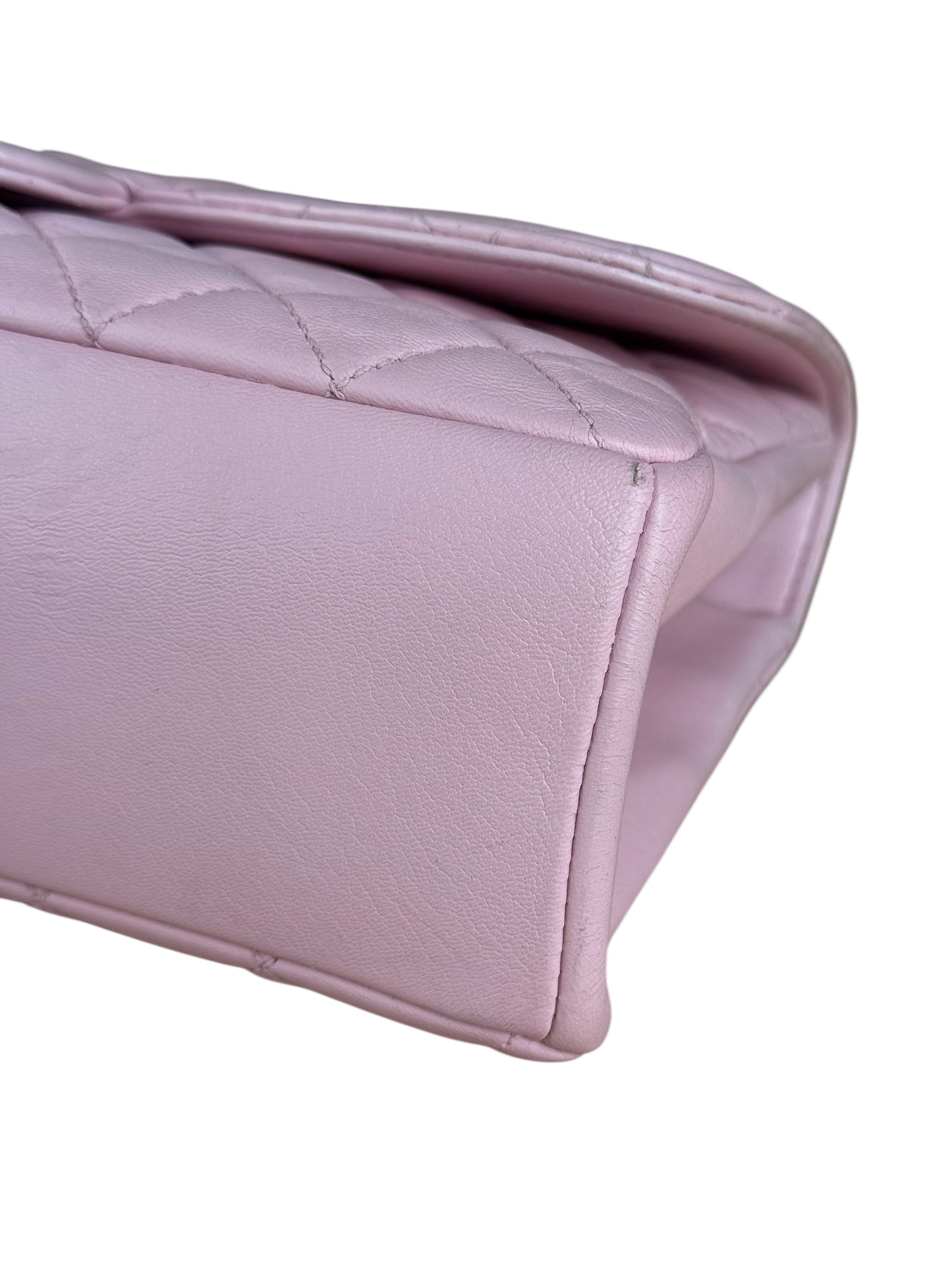 Chanel Pink CC Quilted Timeless Classique Flap 2015