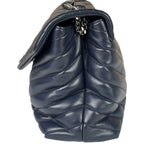 Yves Saint Laurent Navy Blue LouLou Medium Shoulder Bag