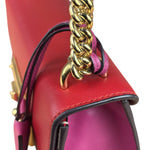 Gucci Padlock Medium Leather Chain Shoulder Bag Beige/Red/Pink