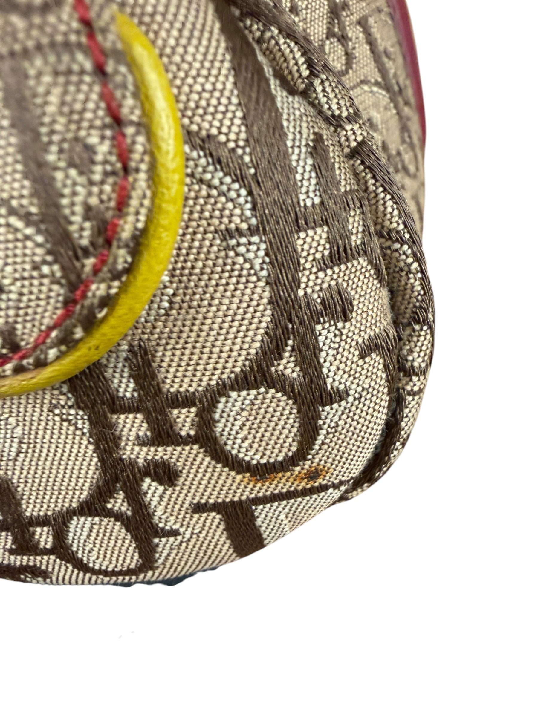 Christian Dior Vintage Trotter Canvas Rasta Crossbody Bag