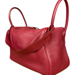 Hermes Lindy 34 Red/Fuchsia Clemence Leather Handbag 2014