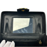 Chanel Black Caviar Leather Vanity Train Case 1995