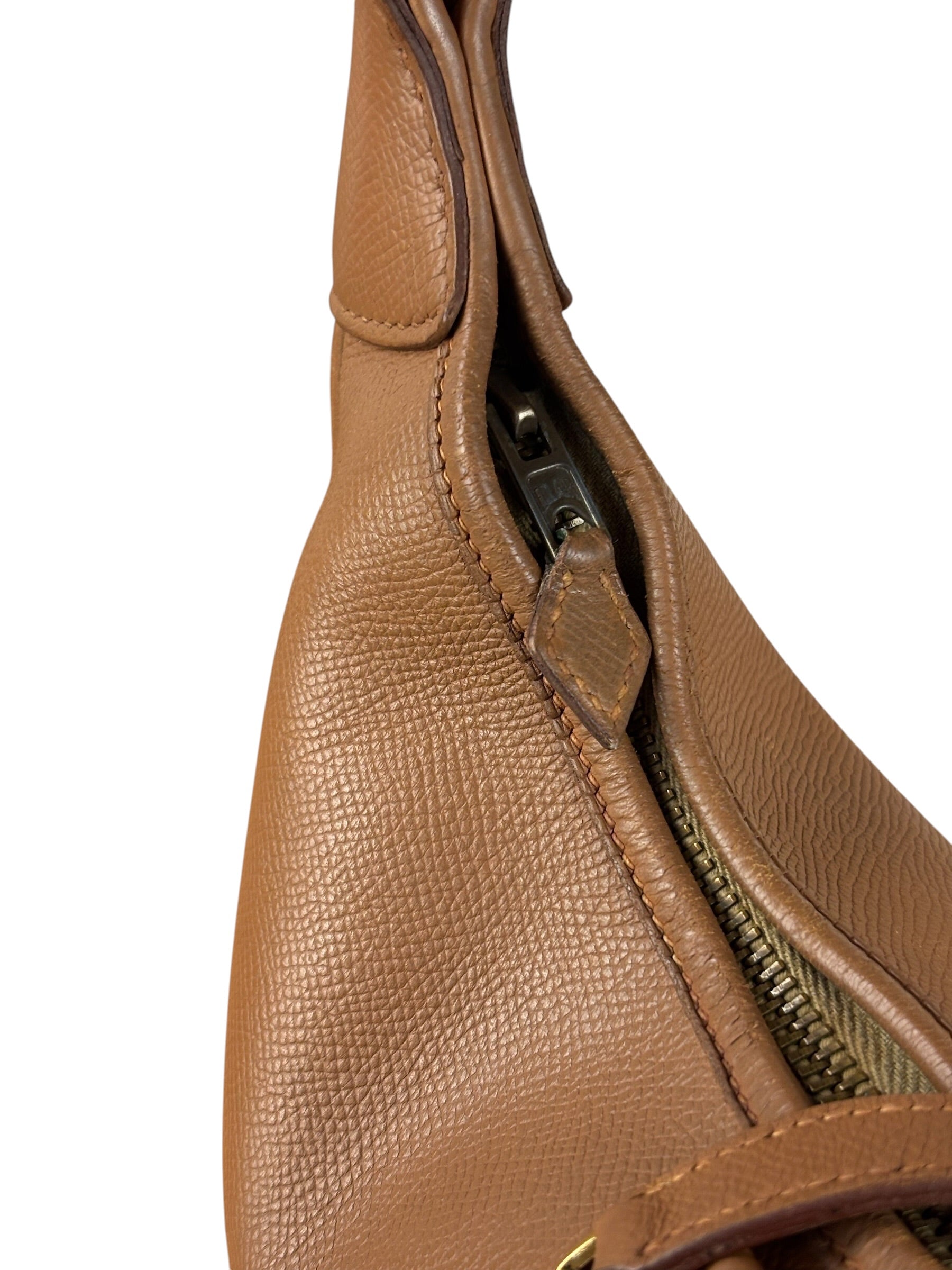 Hermes Vintage Tan Brown Leather Shoulder Bag