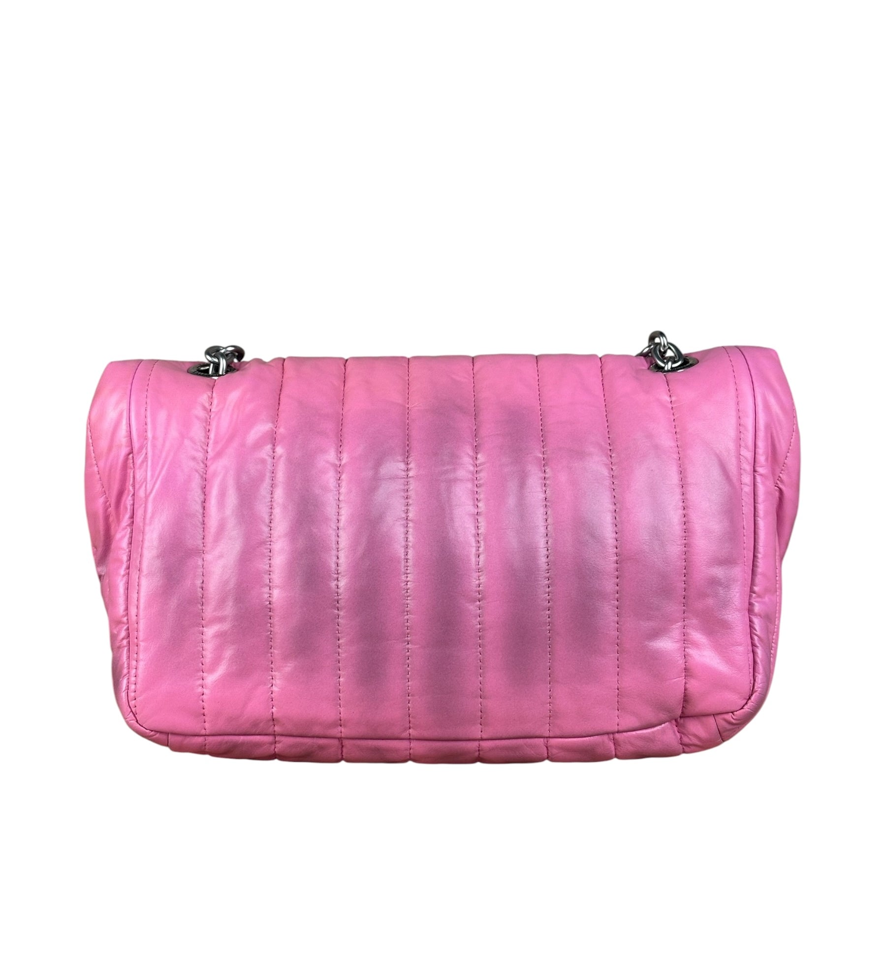Balenciaga Pink Quilted Leather Chain Shoulder Bag