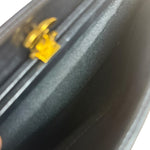 Chanel Vintage Black Chevron Leather Chain Bag