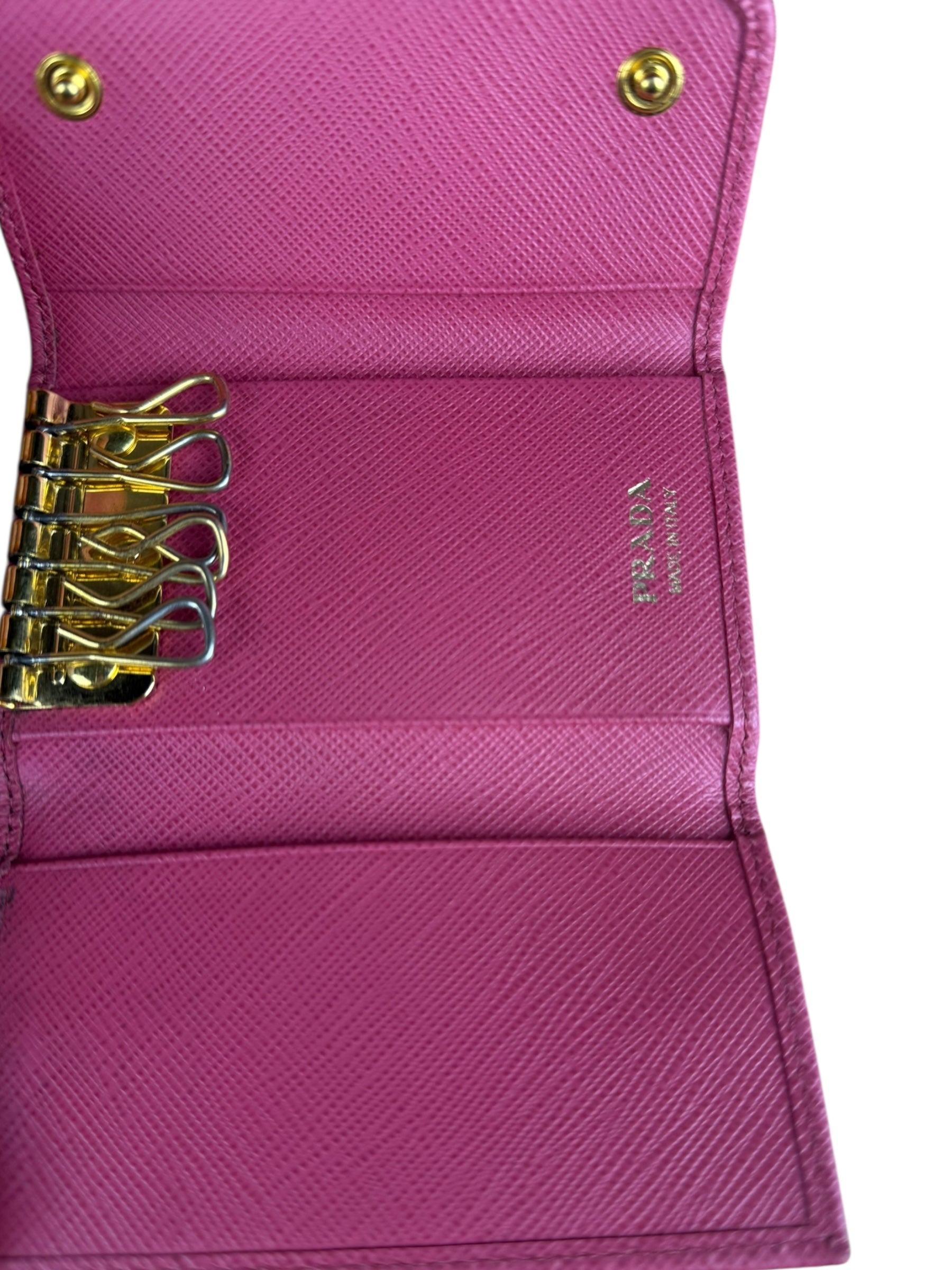 Prada Vintage Pink Compact Key Holder
