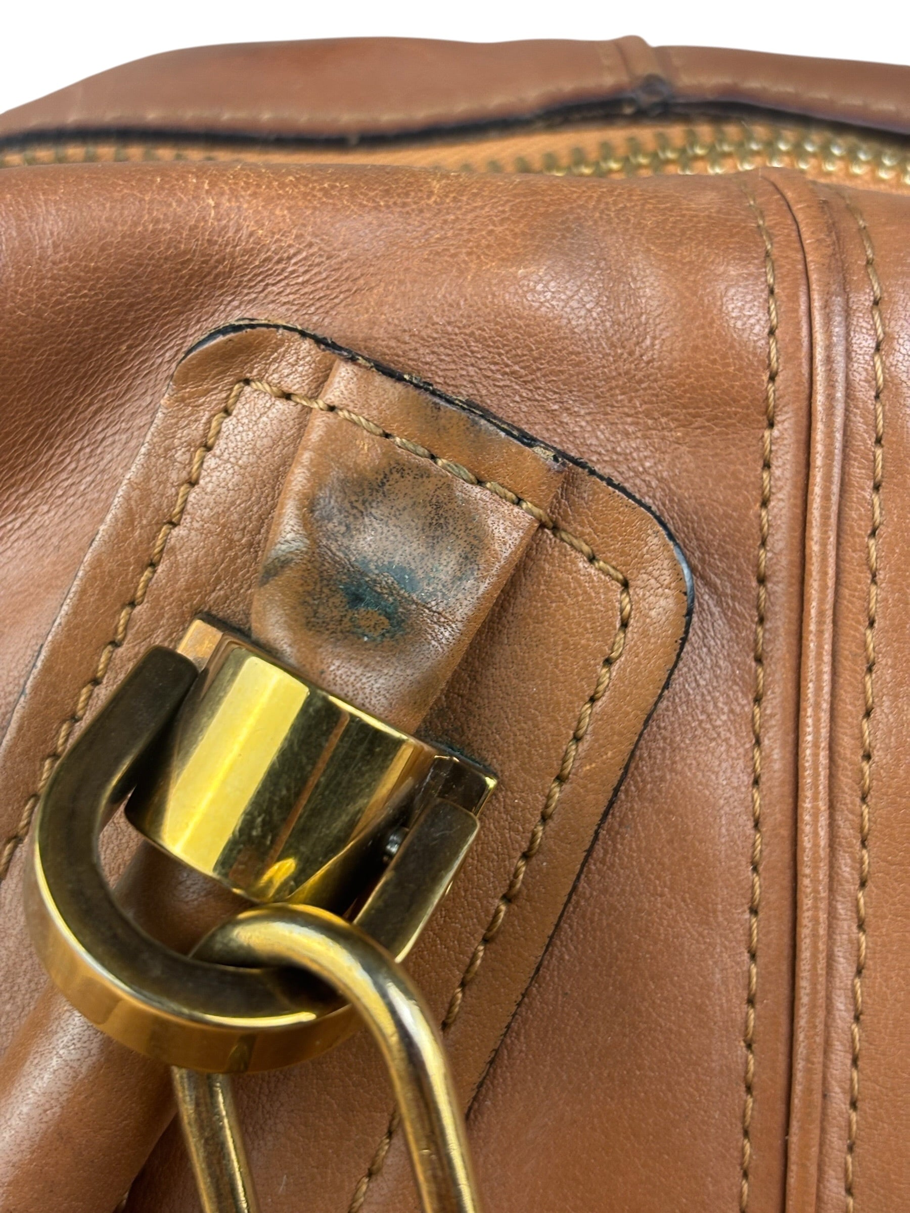 Chloe Caramel Tan Leather Paraty Medium Two-Way Bag