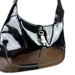 Gucci Vintage TF Black Patent Leather Jackie Hobo Bag