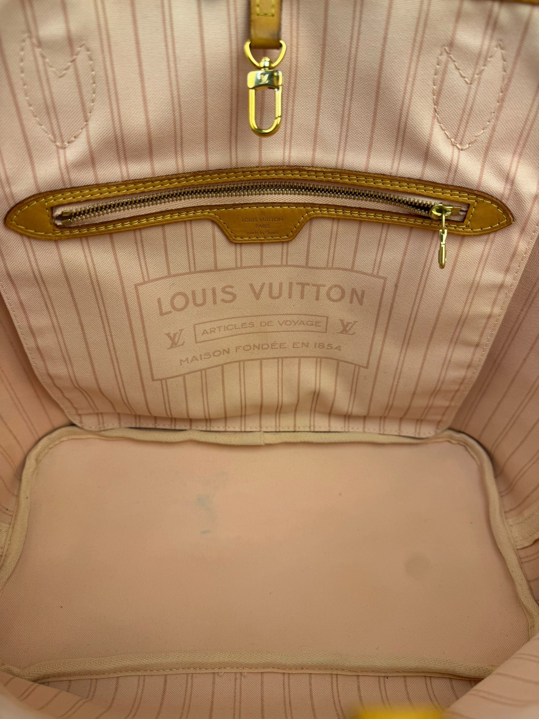 Louis Vuitton Limited Edition Pink Damier Azur Tahitienne Neverfull GM