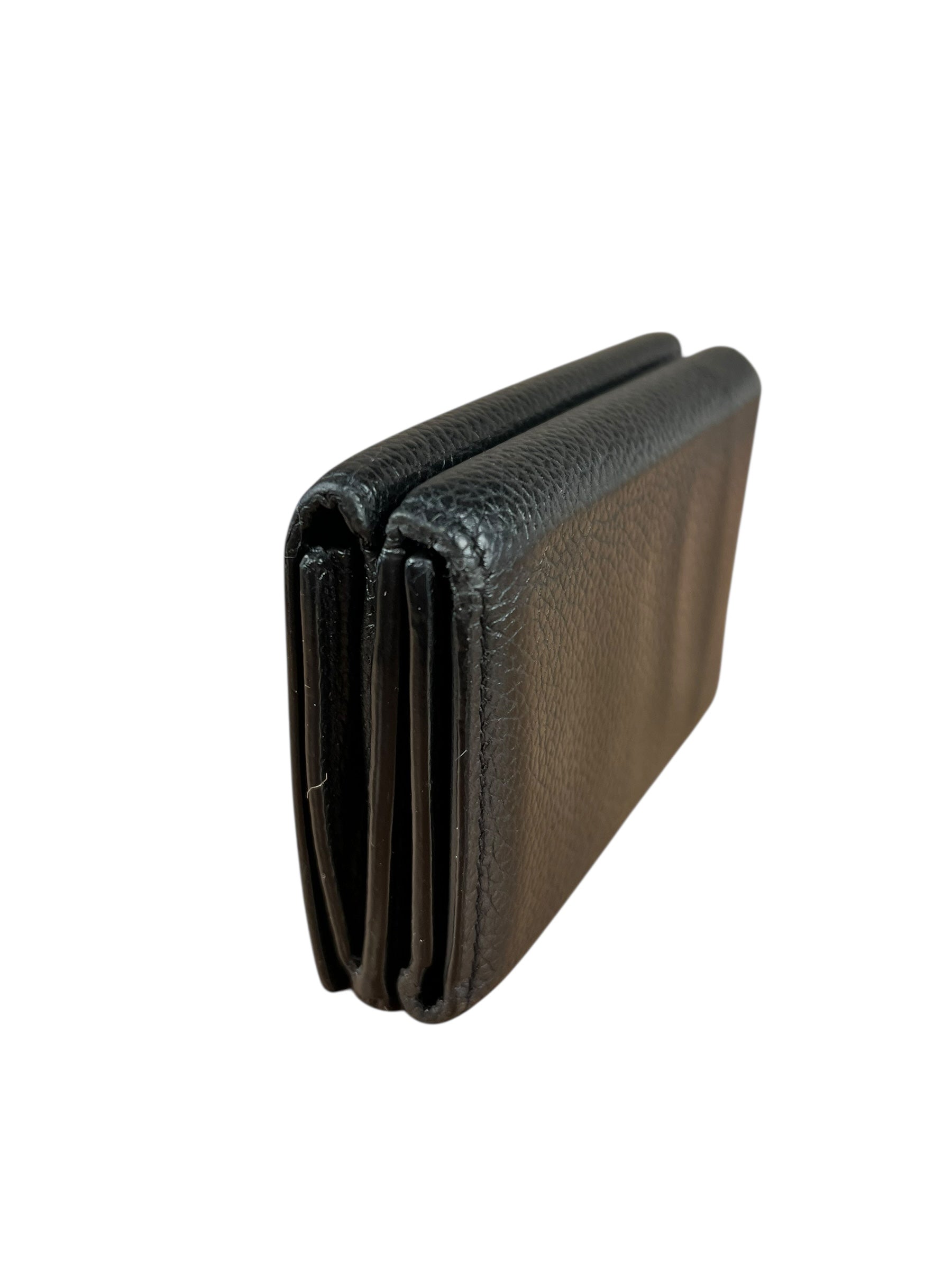 Balenciaga Black Neon Logo Compact Wallet