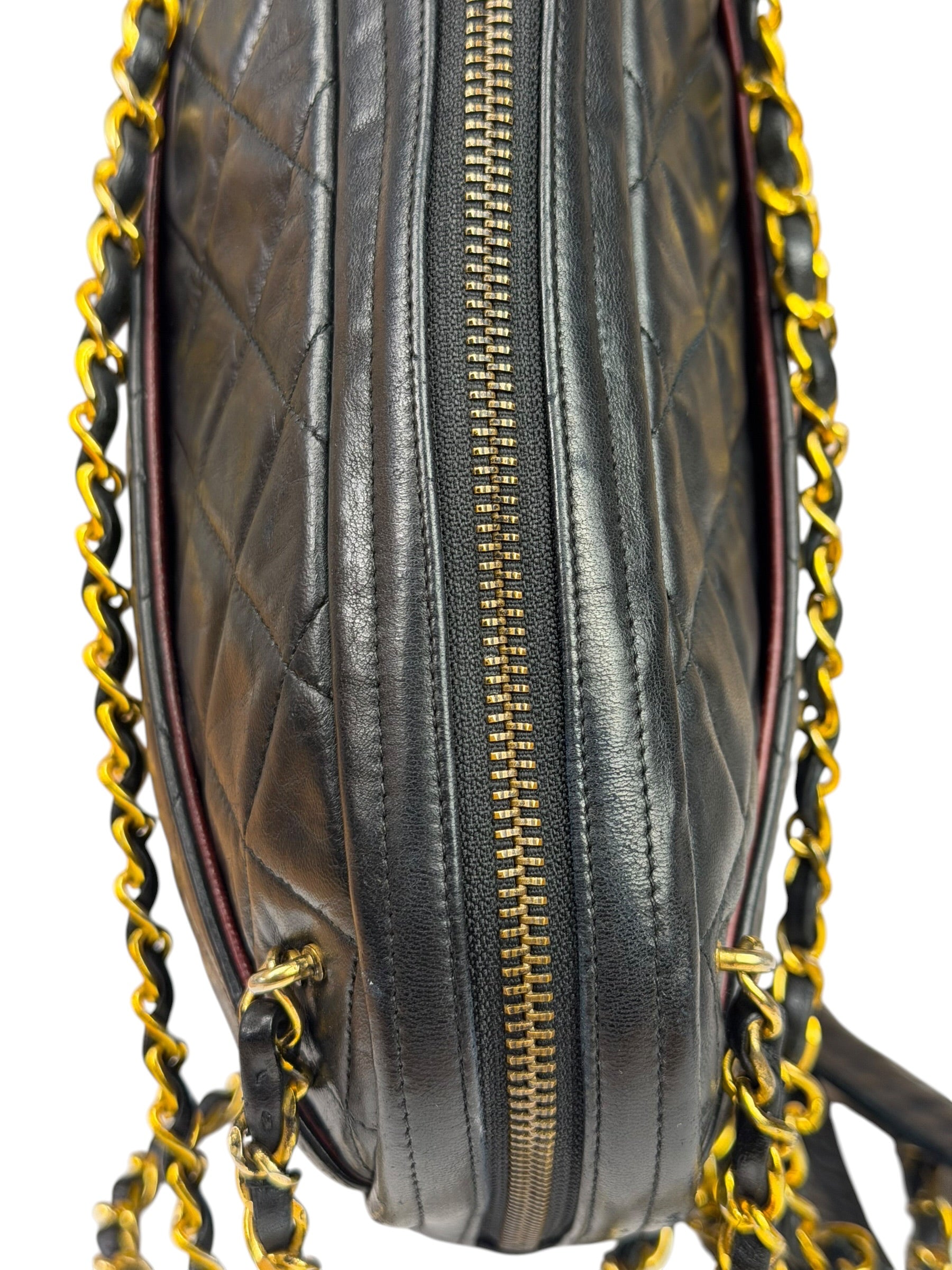 Chanel Black Quilted Lambskin Camera Bag 1989