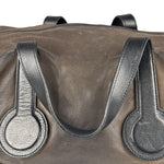 Celine Brown/Black Leather Bowling Bag