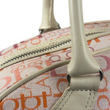 Burberry Blue Label Pink Multi Logo Bowler Bag