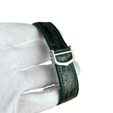 Cartier Must de Tank Green Croc Strap White Dial