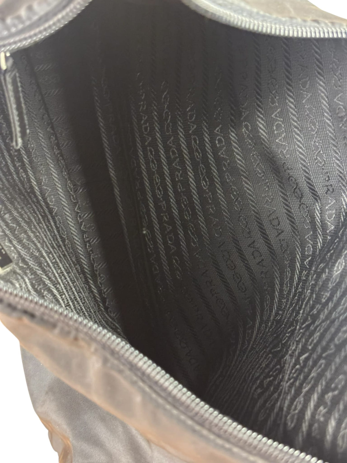 Prada Black Tessuto Nylon/Leather Large Spazzolato Hobo Bag