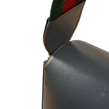 Gucci Grey Leather 1955 Horsebit Shoulder Bag
