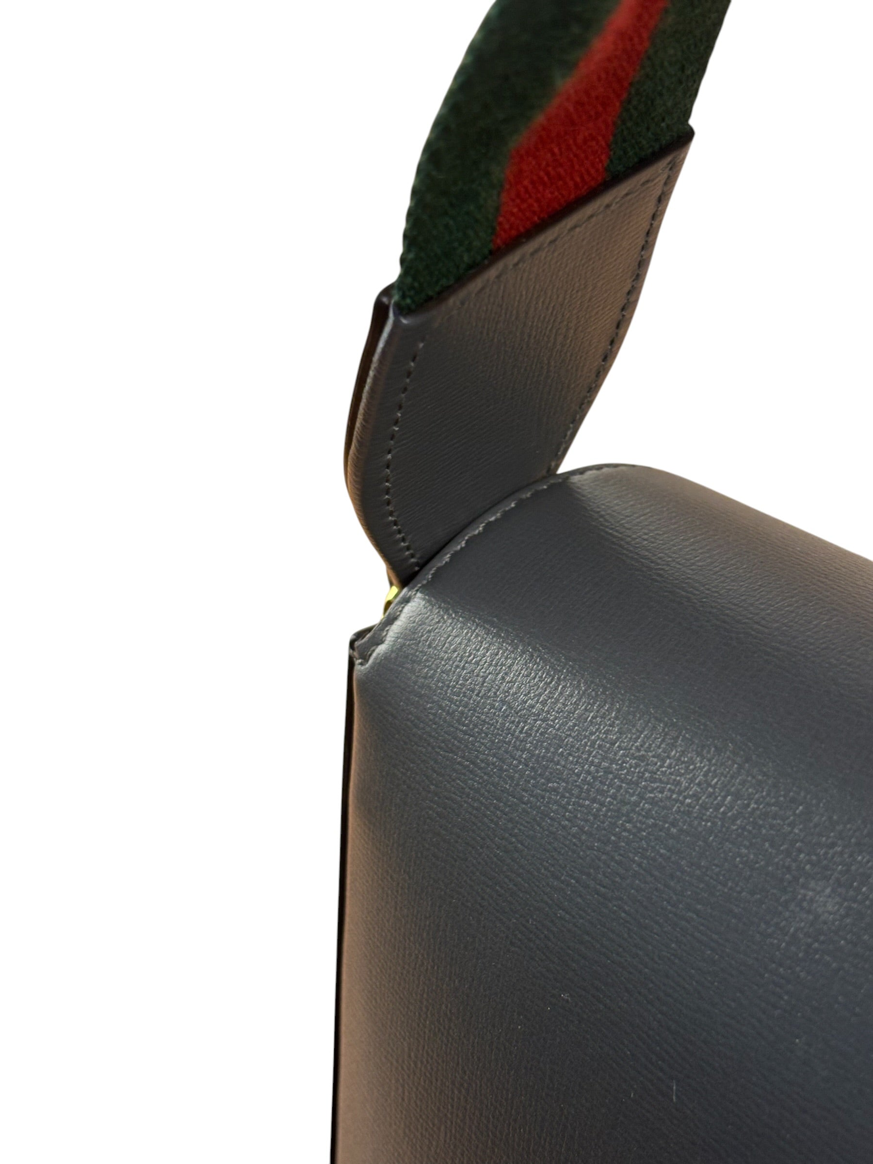 Gucci Grey Leather 1955 Horsebit Shoulder Bag