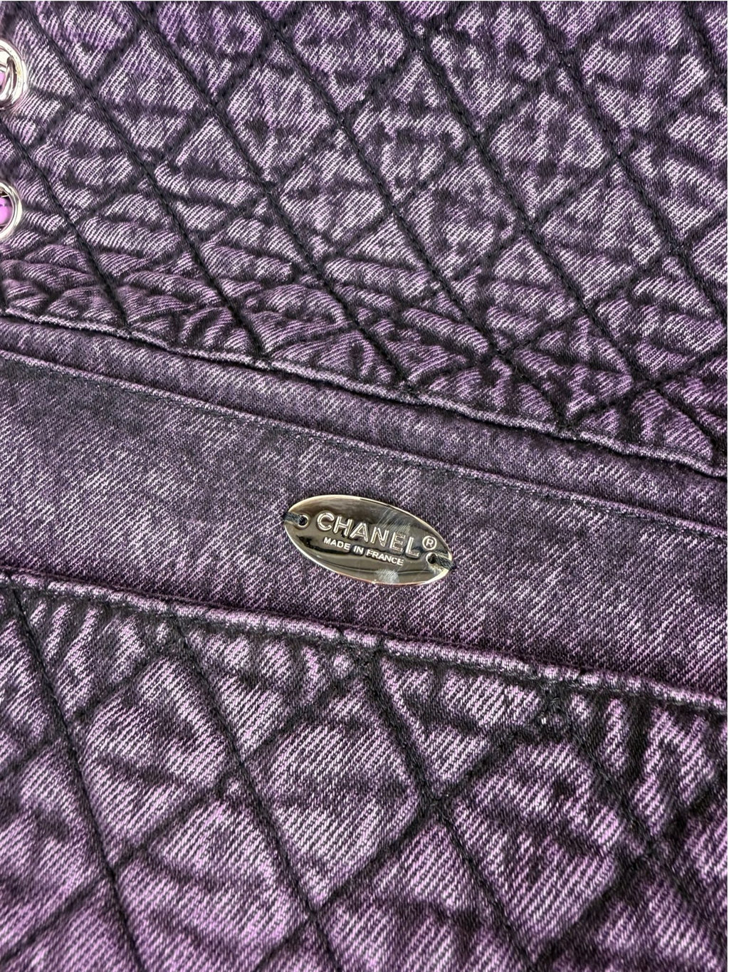 Chanel Purple Denimpressions XXL Flap Bag 2019