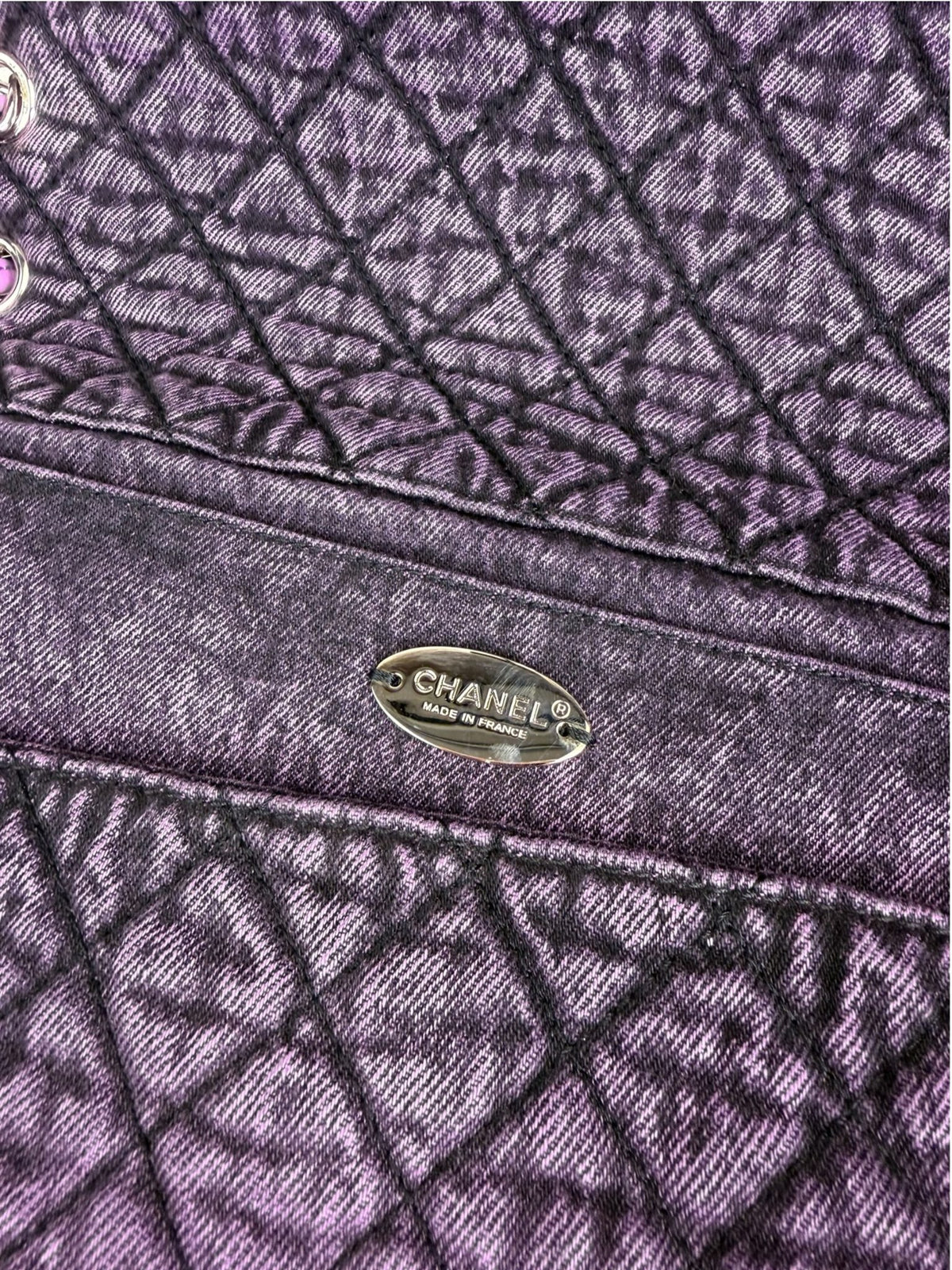Chanel Purple Denimpressions XXL Flap Bag 2019