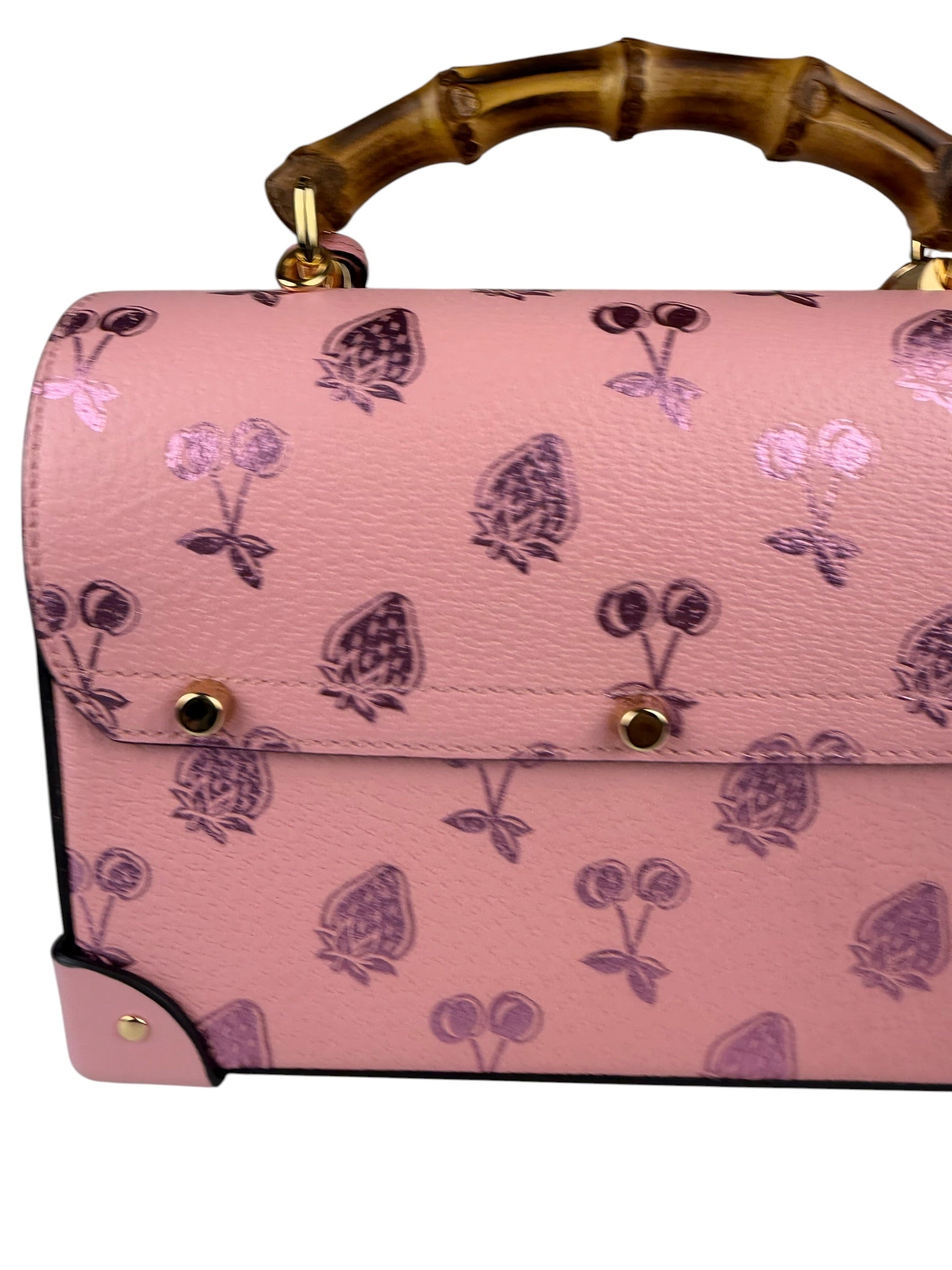 Gucci Valentines Day Padlock Bamboo Handle Handbag