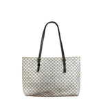 Celine White Macadam Coated Canvas Tote Bag