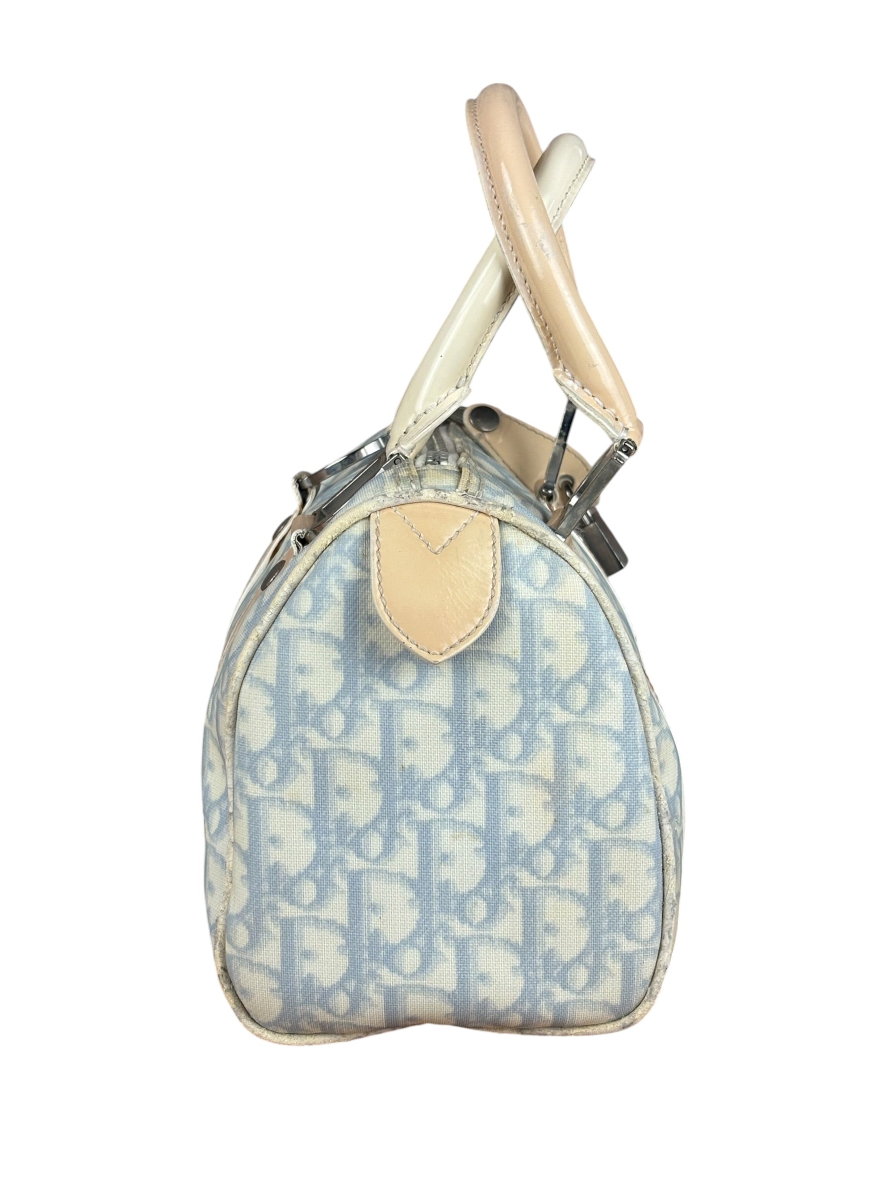 Christian Dior Vintage Trotter Canvas Mini Boston Bag
