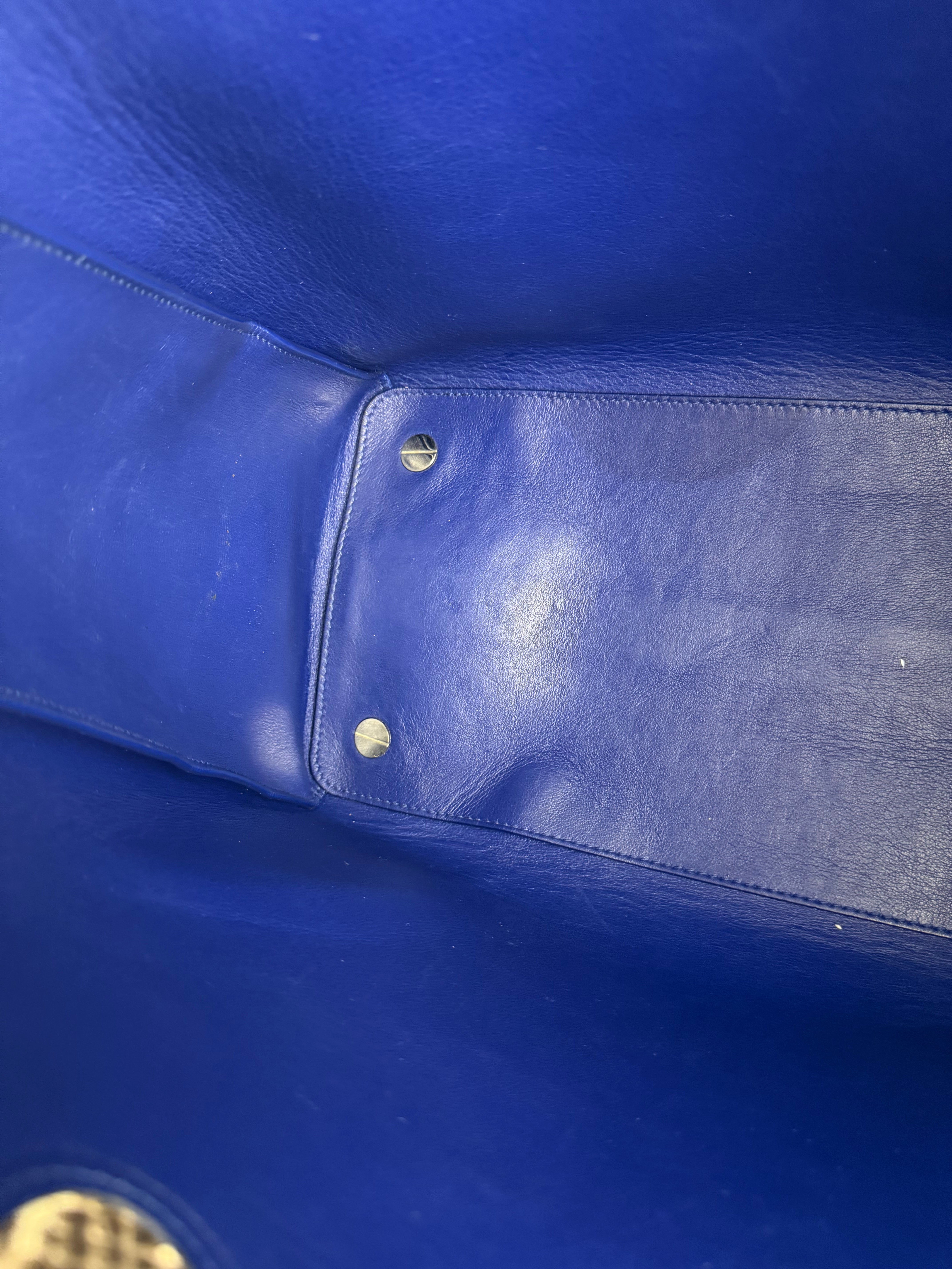 Christian Dior Python Trimmed Blue Addict Tote