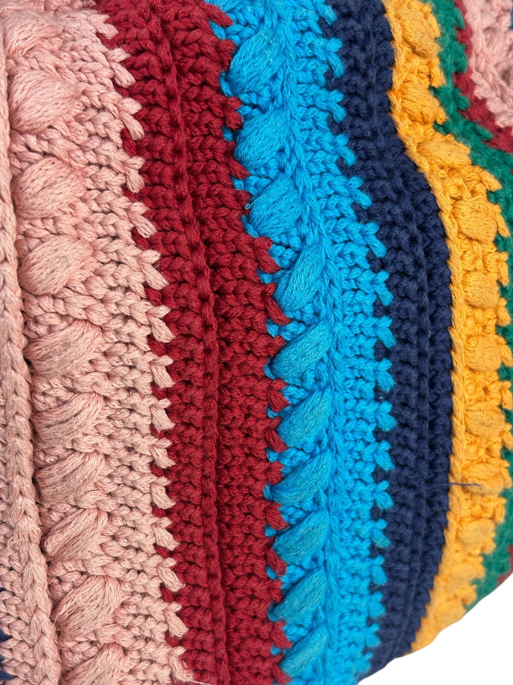 Gucci Horsebit Striped Crochet Tote Bag