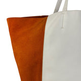 Celine Cabas Phantom Orange Suede Tote Bag