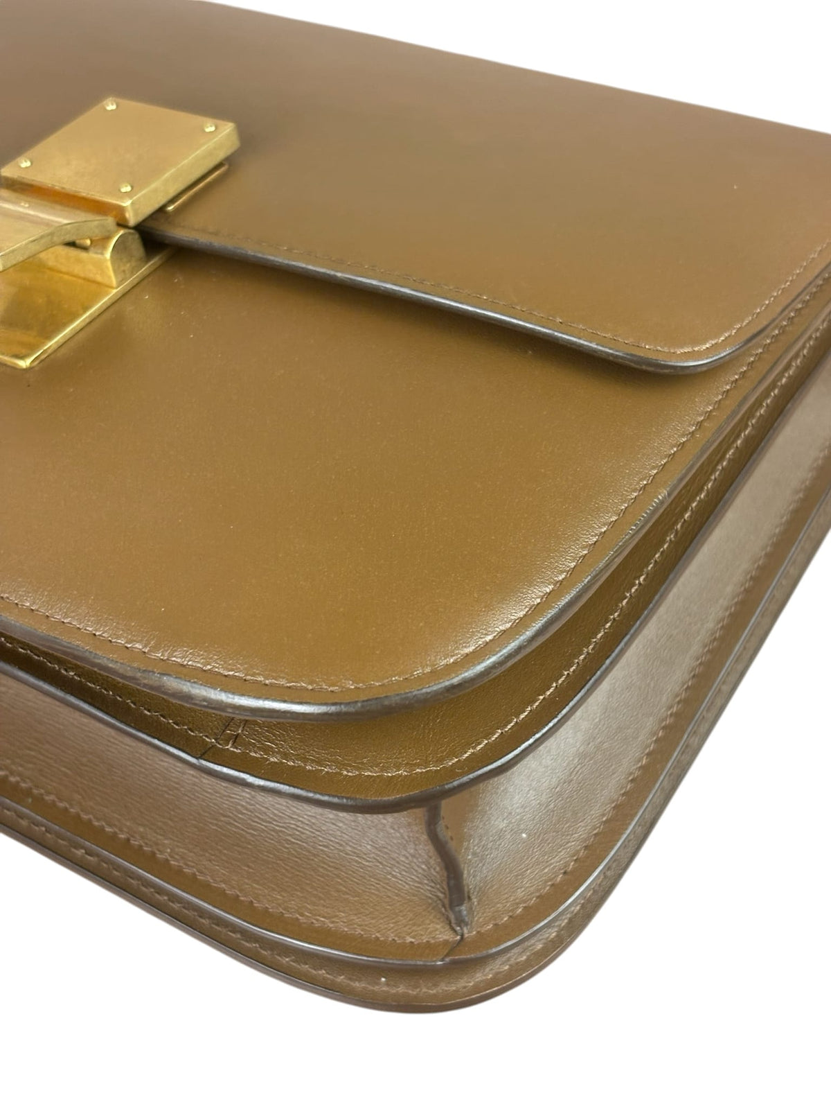 Celine Brown Leather Medium Classic Box Bag