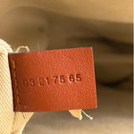 Chloe Brown Leather Trim/Linen Canvas Woody Small Tote