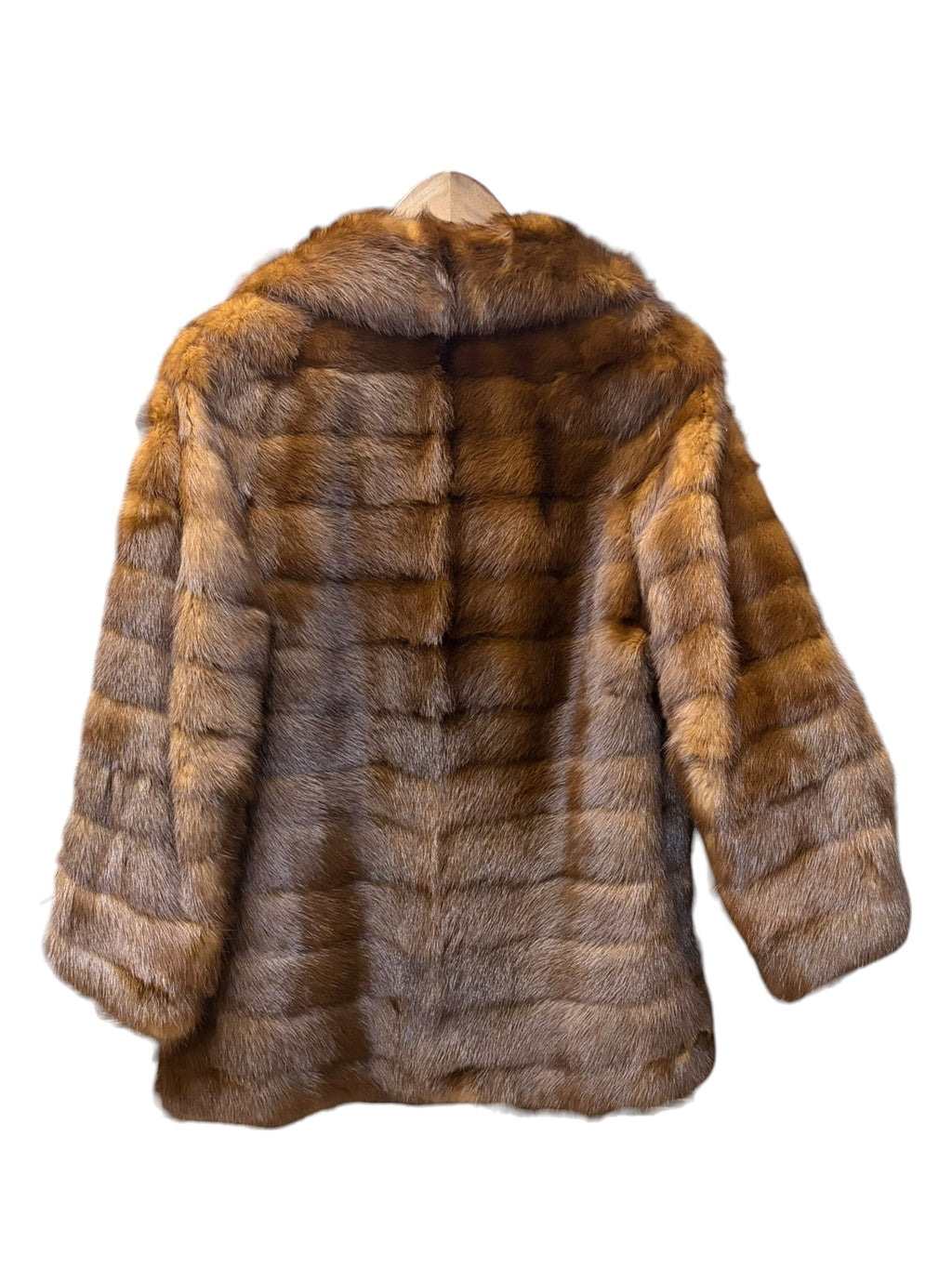 Vintage Light Brown Collared Fur Coat