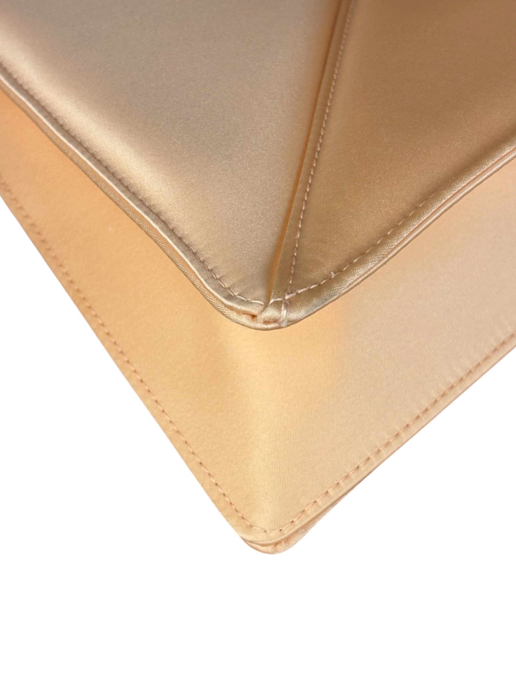 Maison Margiela MM6 Peach Satin Accordion Shoulder Bag