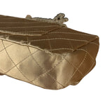 Chanel CC Limited Edition Gold Satin Quilted Flap Bag 2008