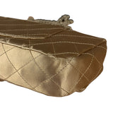 Chanel CC Limited Edition Gold Satin Quilted Flap Bag 2008