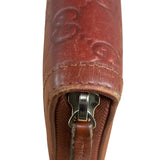 Gucci Burgundy Marmont Leather Guccissima Zip Long Wallet