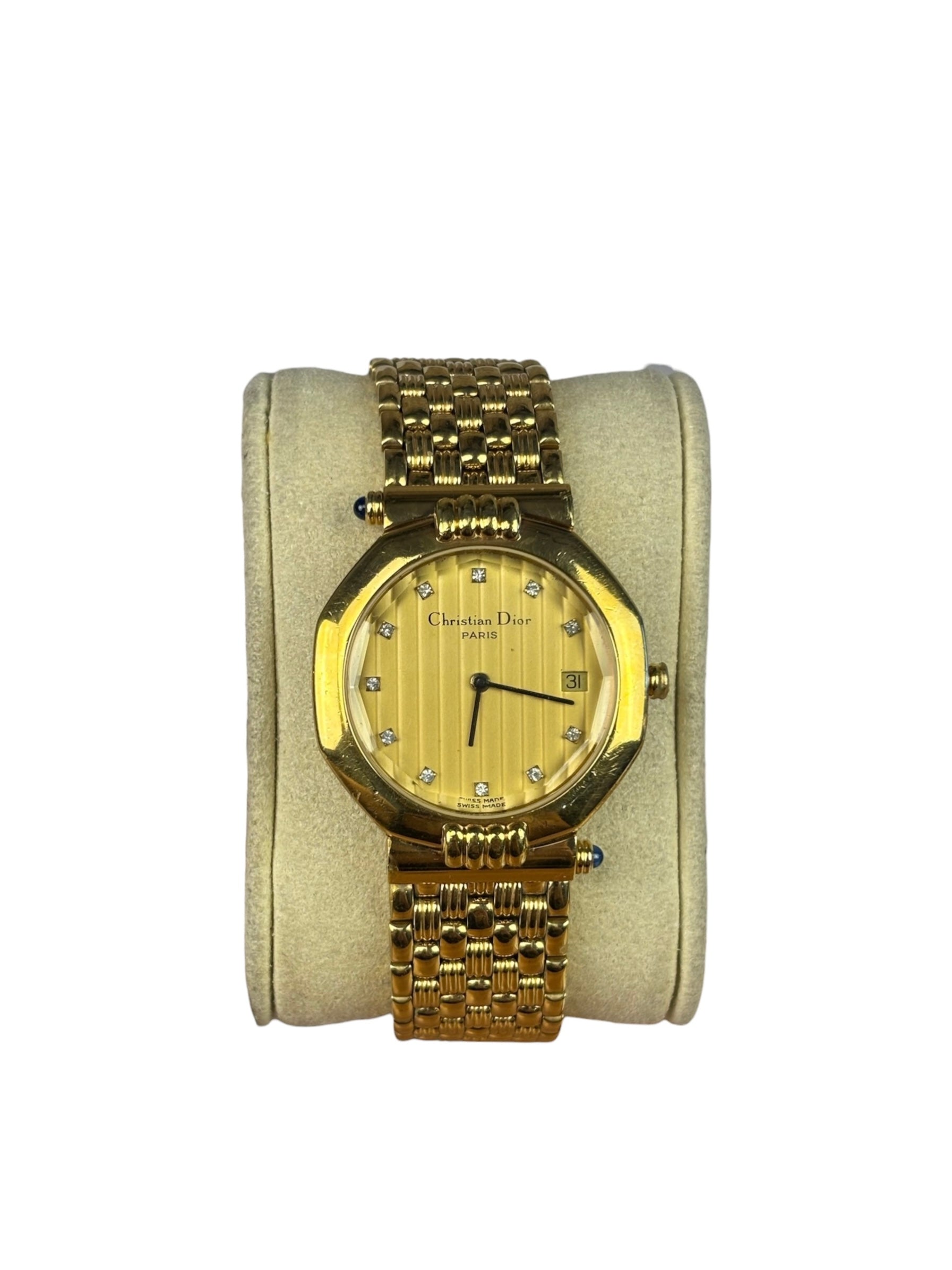 Christian Dior D63151 Gold Plate Octagon Dial