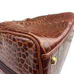 Yves Saint Laurent Vintage Croc-Embossed Leather Handbag