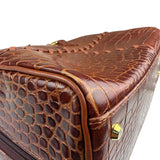 Yves Saint Laurent Vintage Croc-Embossed Leather Handbag