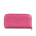 Chanel Pink Camellia Embossed Leather Zip-Around Wallet 2012
