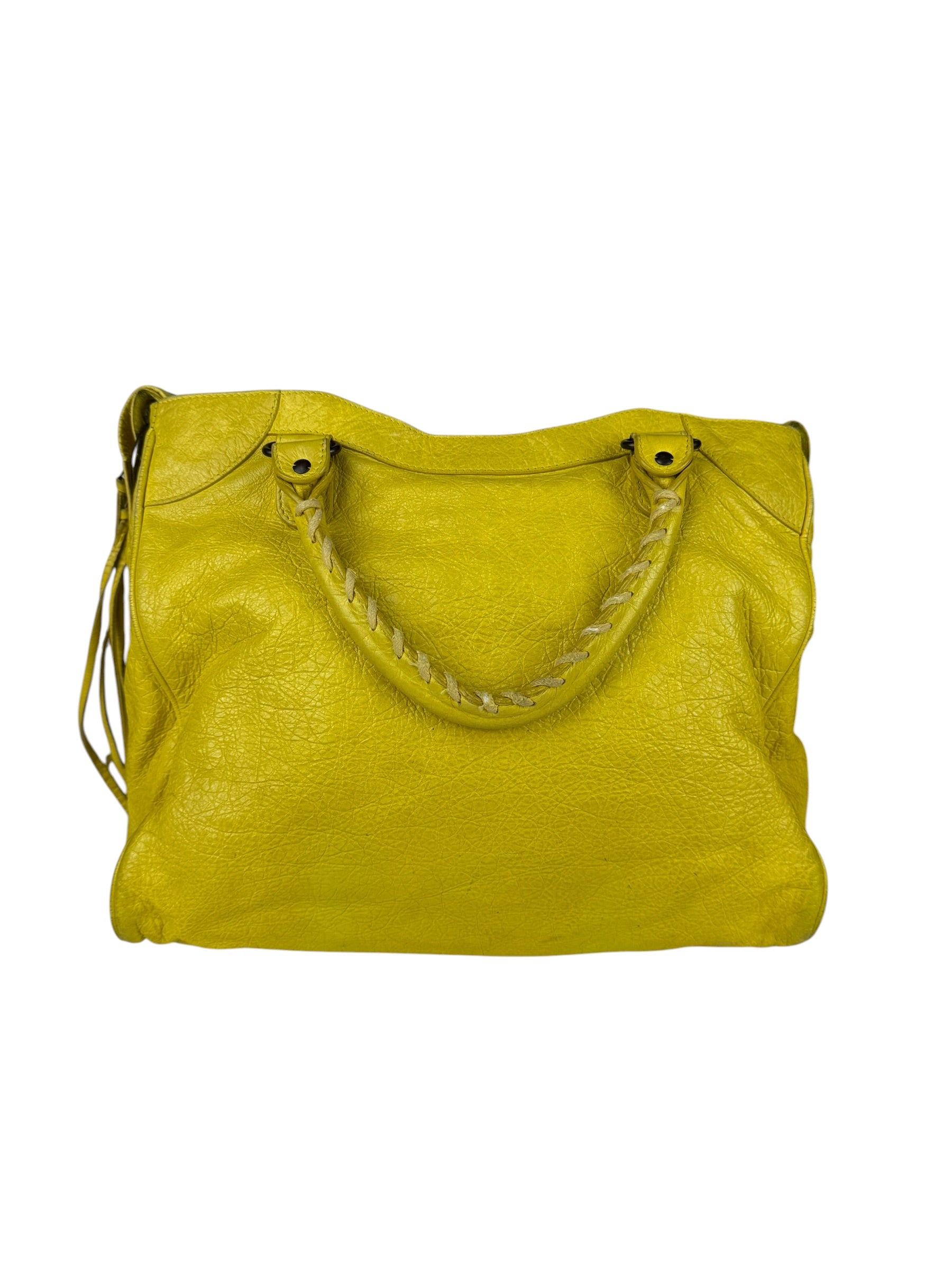 Balenciaga Yellow Leather Classic City Bag