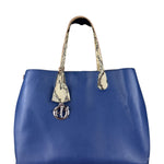 Christian Dior Python Trimmed Blue Addict Tote