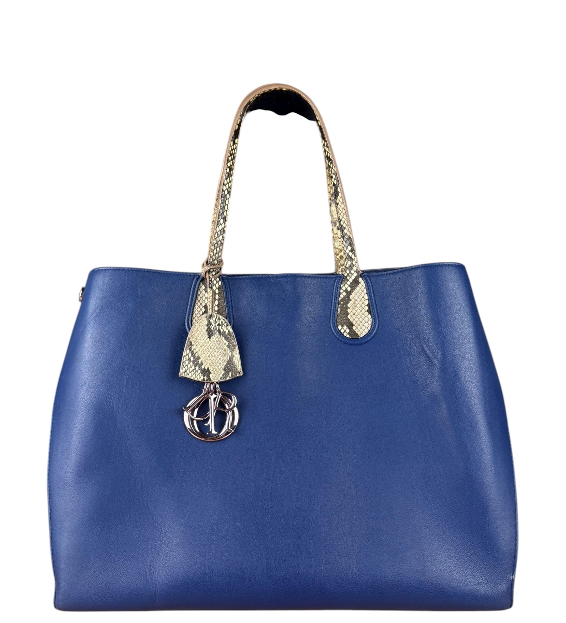 Christian Dior Python Trimmed Blue Addict Tote