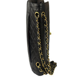 Chanel Black Quilted Leather Double Flap Small Bag