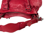 Balenciaga Red Leather Motocross City Two-Way Bag