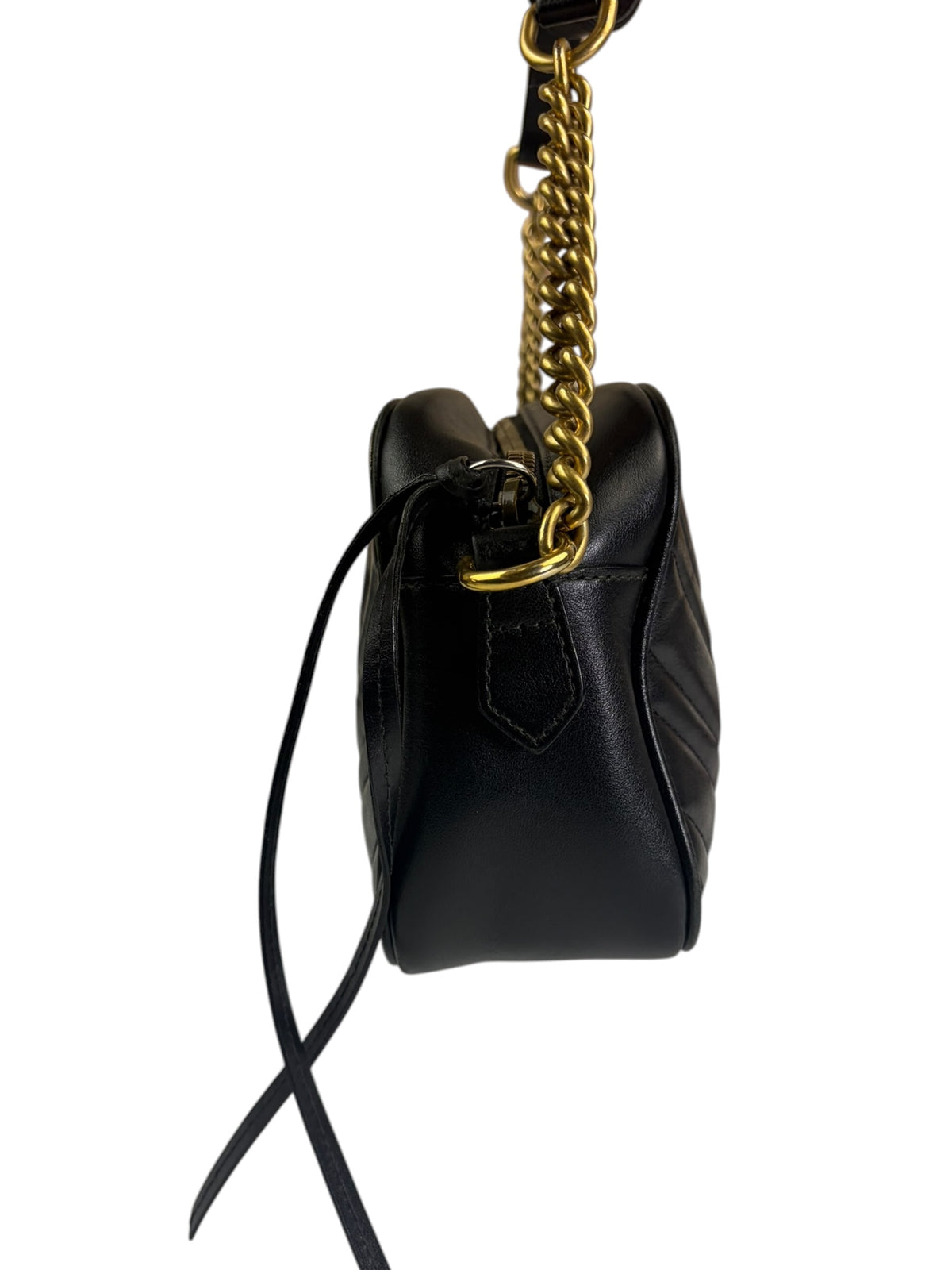 Gucci Black Leather Mormont Matelassè Camera Bag