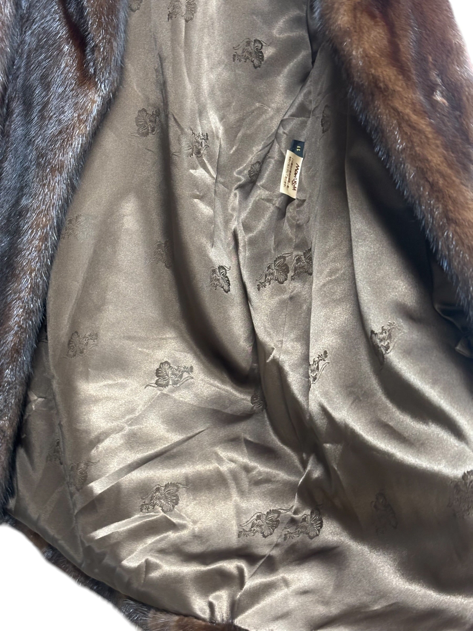 Mowus-M Vintage Brown Mink Fur Coat