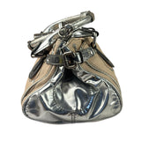 Chloe Beige/Silver Patent Leather Paddington Handbag