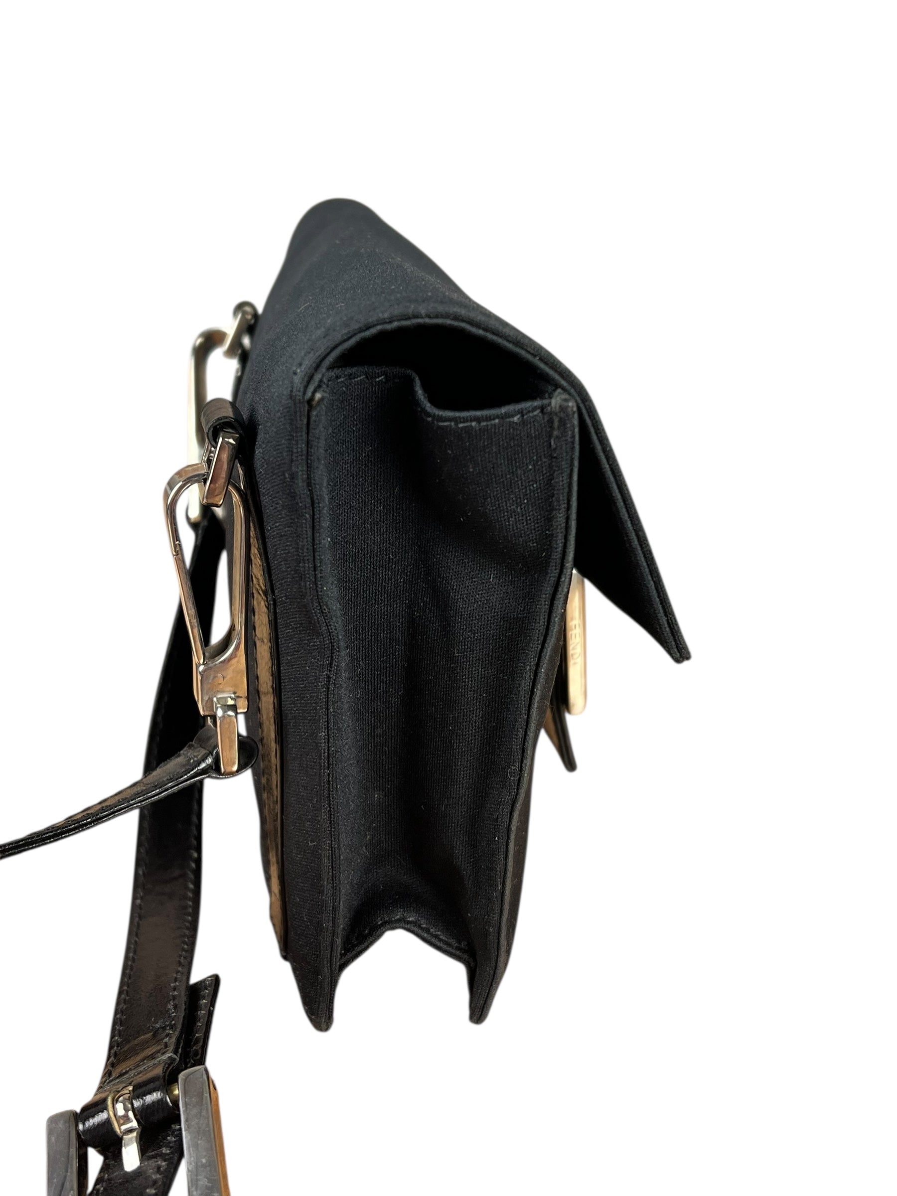 Fendi Nylon FF Baguette Shoulder Bag