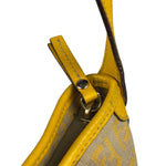 Fendi Yellow Leather Trim Zucca Crossbody Bag